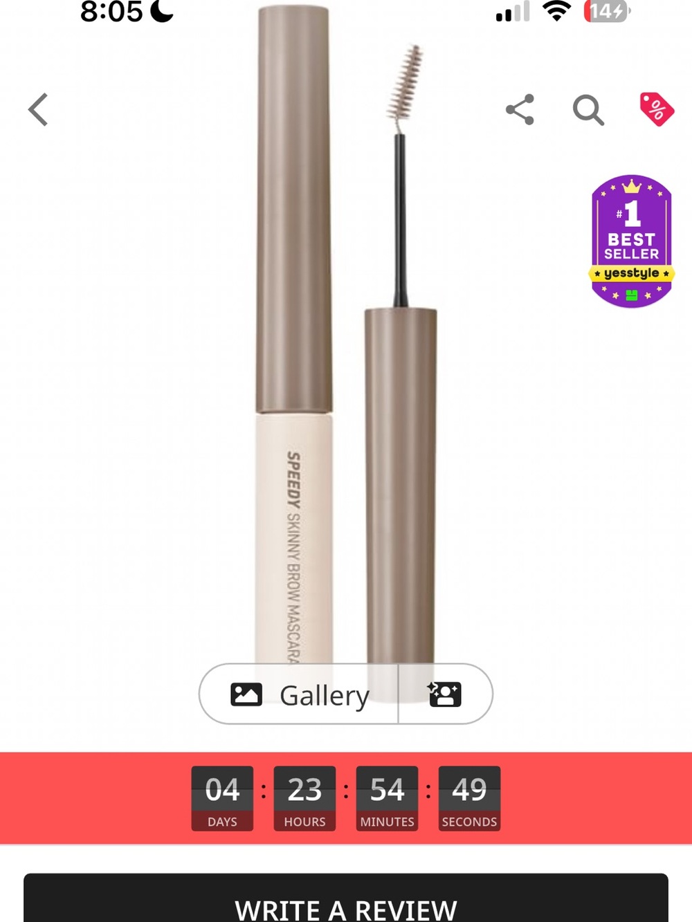 Peripera Speedy Skinny Brow Mascara